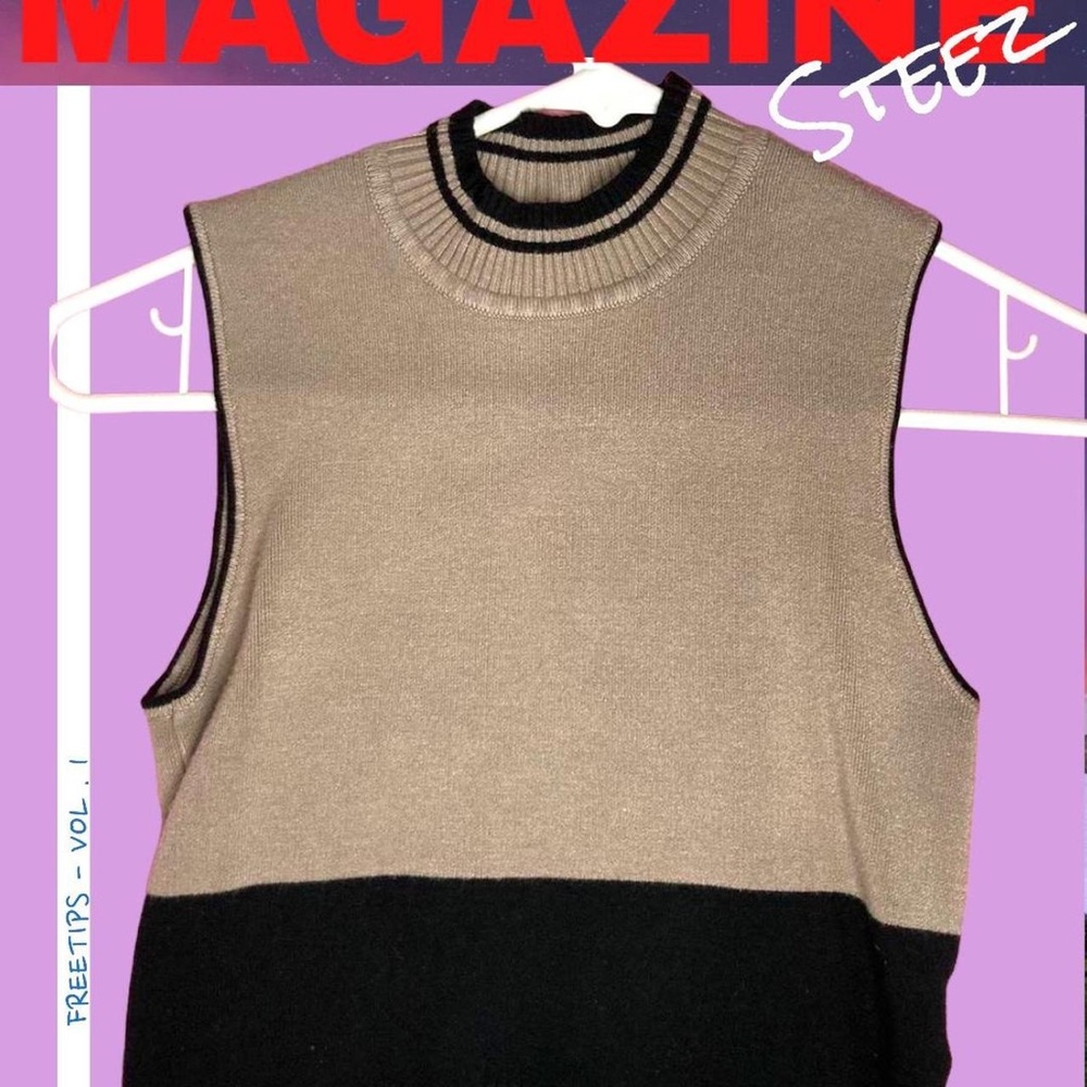Mock Neck Sleeveless Sweater